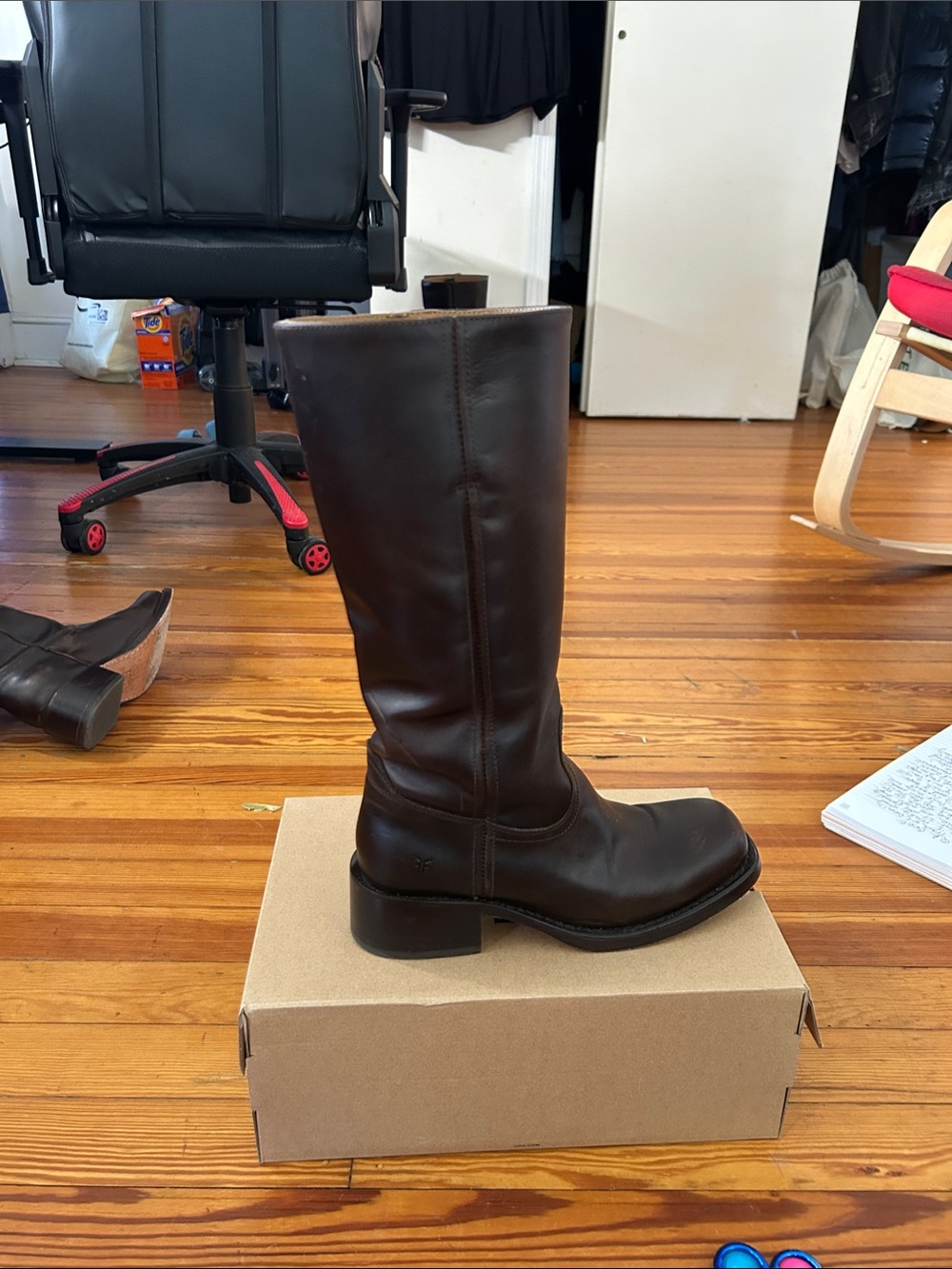 Frye 14L Campus tall boots - bourbon